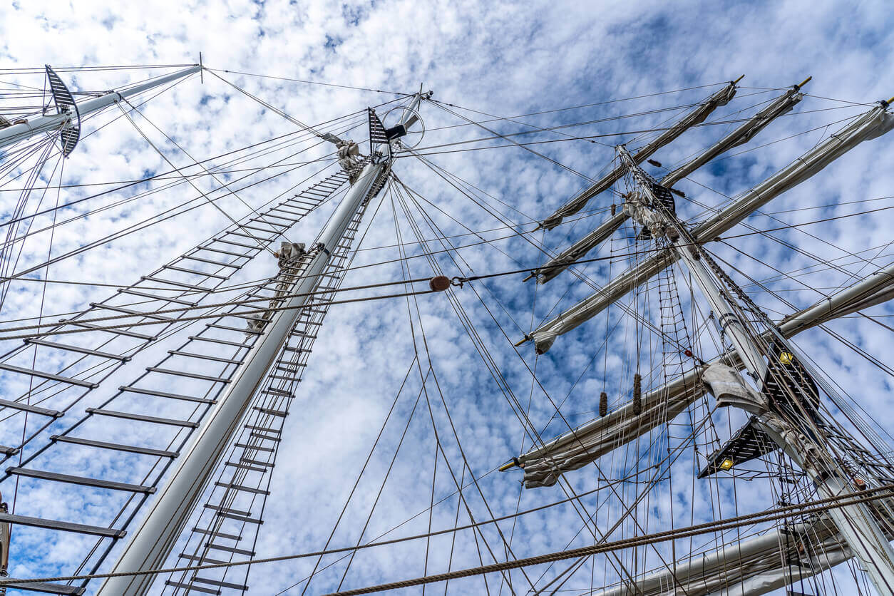 upward view of a sail boats masts - top rated benefit plan design services provider hingham mass